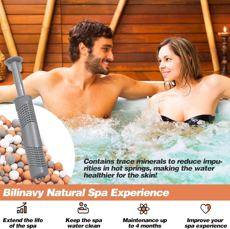 Bilinavy Spa Ag+ Mineral Sticks for Hot Tub, Silver Ion Mineral Cartridge Last for 4 Months Treats (4PCS, Grey) - Image 5